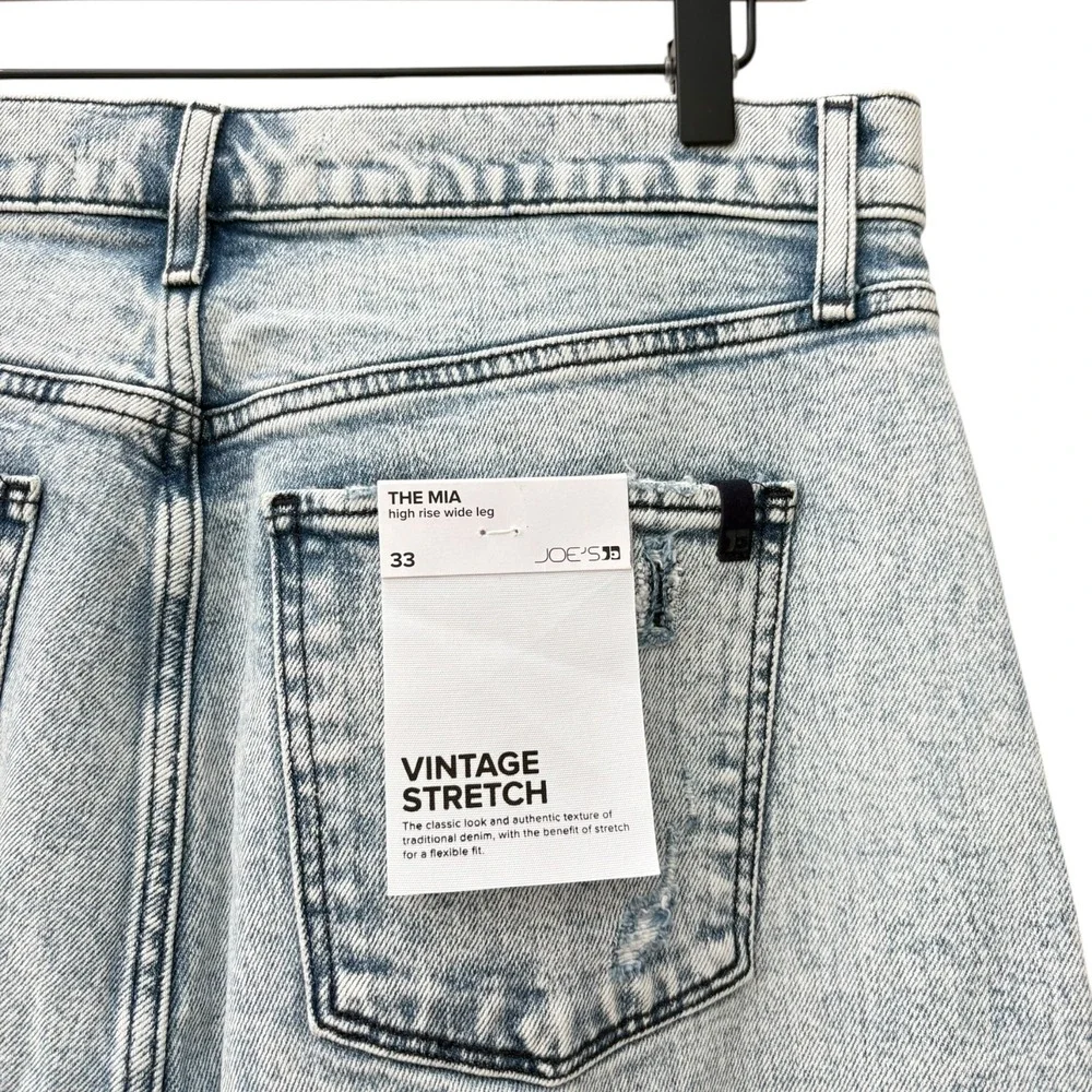 Joes Jeans‎ The Mia High Rise Wide Leg Serene Light Wash Denim Jeans 33 NWT